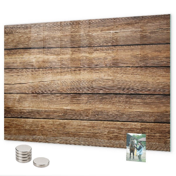 Tableau magnétique mural planches de bois