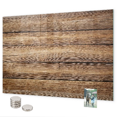Tableau magnétique mural planches de bois