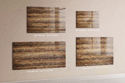 Tableau magnétique mural planches de bois