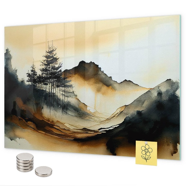 Tableau magnétique paysage abstrait