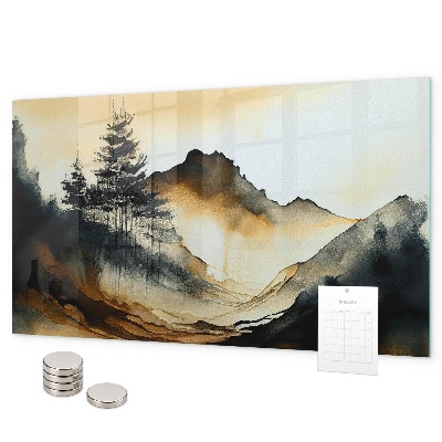 Tableau magnétique paysage abstrait
