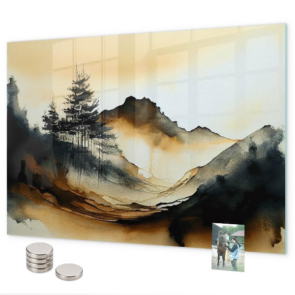 Tableau magnétique paysage abstrait
