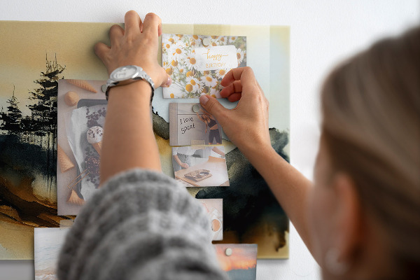 Tableau magnétique paysage abstrait