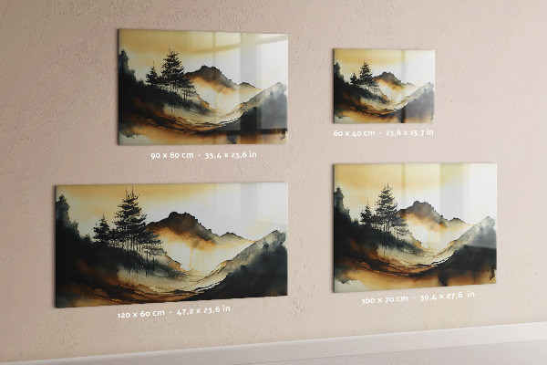 Tableau magnétique paysage abstrait