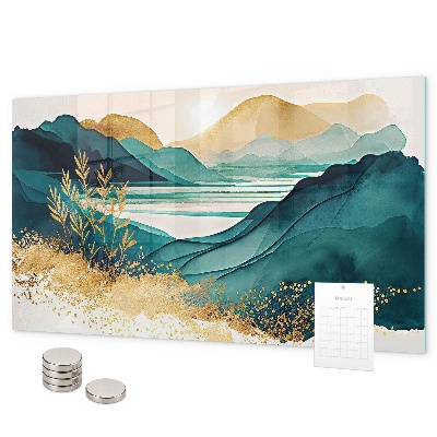 Tableau magnétique mural paysage de montagne