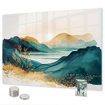 Tableau magnétique mural paysage de montagne