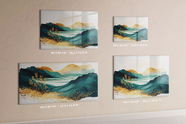 Tableau magnétique mural paysage de montagne