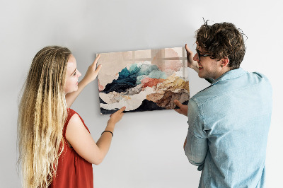 Tableau magnétique paysage abstrait
