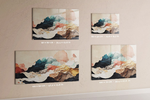 Tableau magnétique paysage abstrait