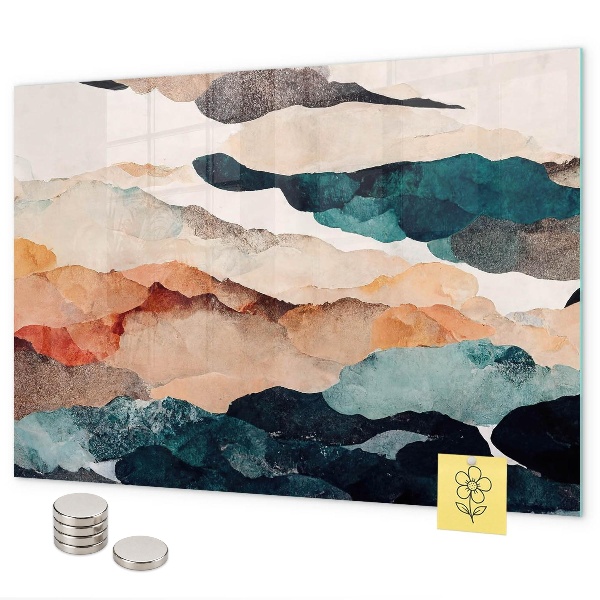 Tableau magnétique mural paysage abstrait