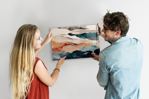 Tableau magnétique mural paysage abstrait
