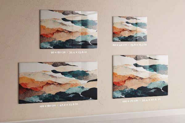 Tableau magnétique mural paysage abstrait