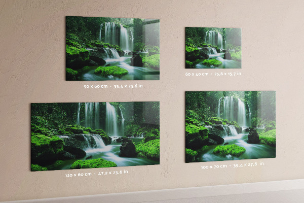 Tableau magnétique mural Cascade au milieu de la mousse