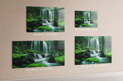 Tableau magnétique mural Cascade au milieu de la mousse