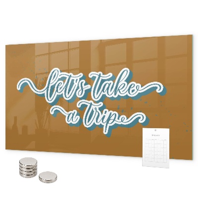 Tableau magnétique mural Partons en voyage
