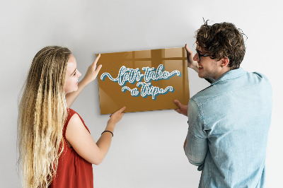 Tableau magnétique mural Partons en voyage