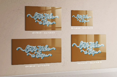 Tableau magnétique mural Partons en voyage