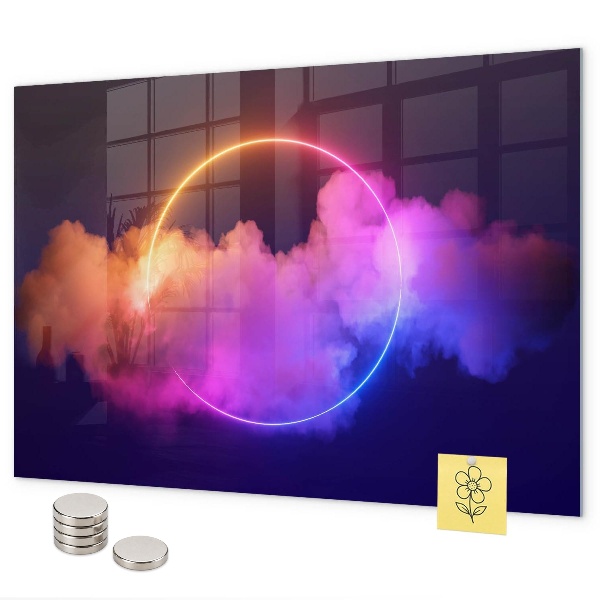 Tableau magnétique abstraction de fumée 3D