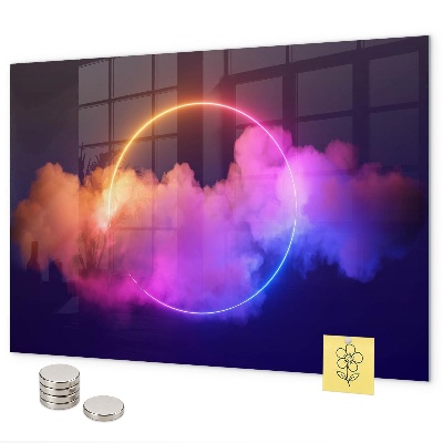Tableau magnétique abstraction de fumée 3D