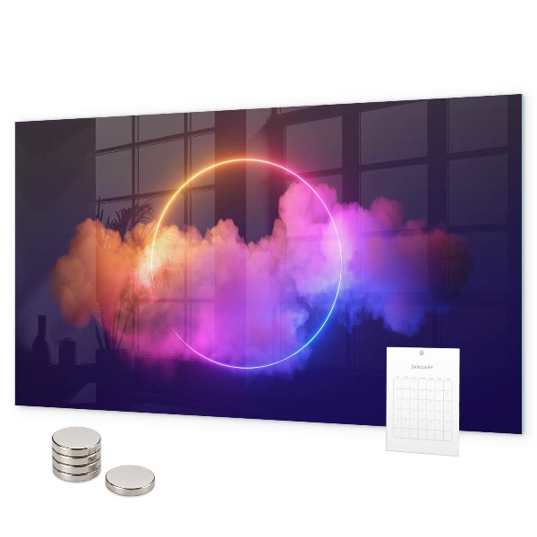 Tableau magnétique abstraction de fumée 3D