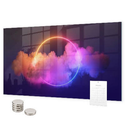 Tableau magnétique abstraction de fumée 3D