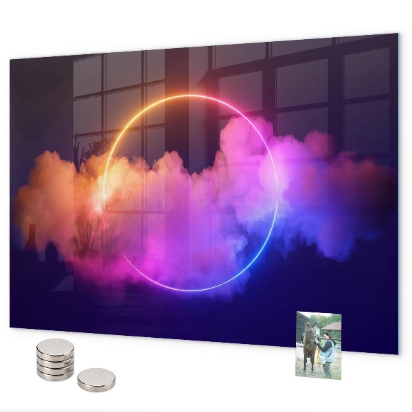 Tableau magnétique abstraction de fumée 3D