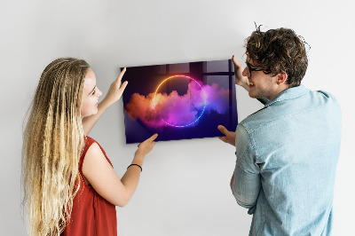 Tableau magnétique abstraction de fumée 3D
