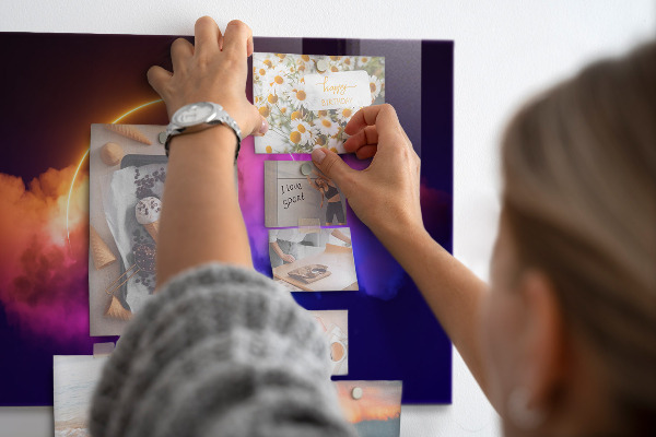 Tableau magnétique abstraction de fumée 3D