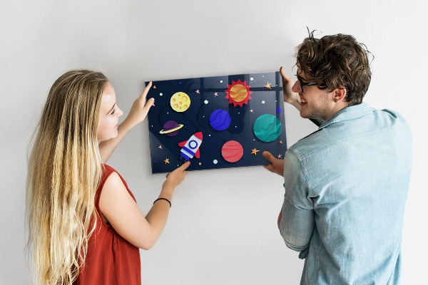 Tableau magnétique mural Espace enfants