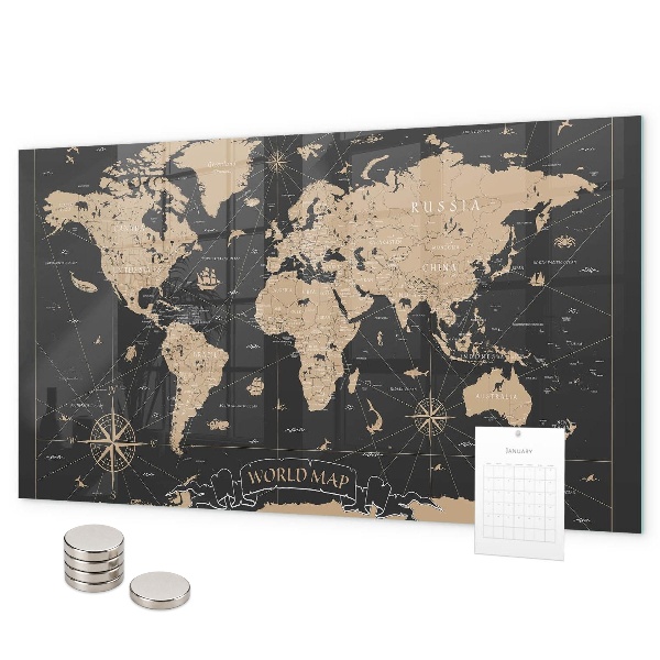 Tableau magnétique Carte du vieux monde