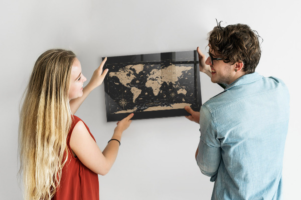 Tableau magnétique Carte du vieux monde