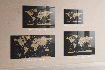 Tableau magnétique Carte du vieux monde