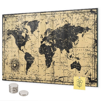 Tableau magnétique Carte du vieux monde