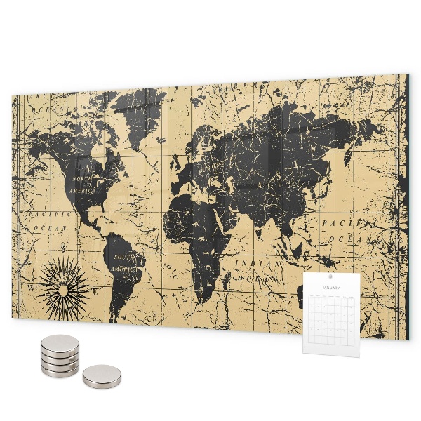 Tableau magnétique Carte du vieux monde