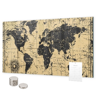 Tableau magnétique Carte du vieux monde