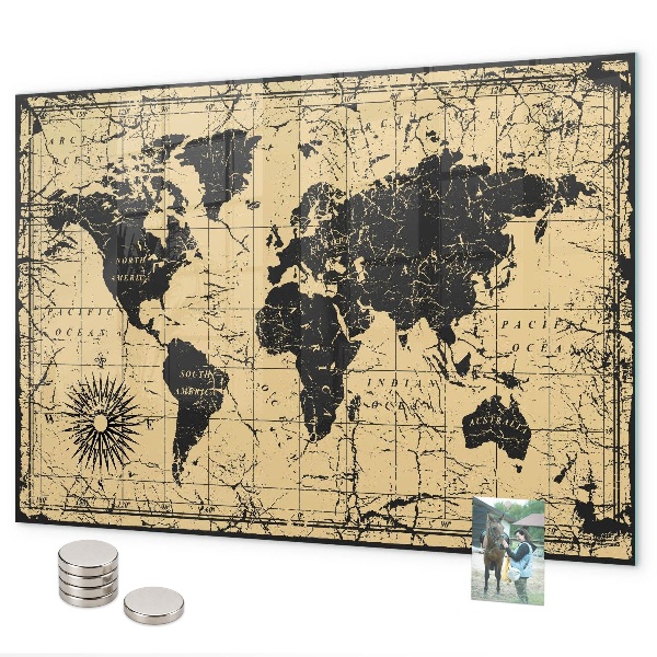 Tableau magnétique Carte du vieux monde
