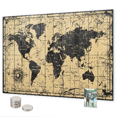 Tableau magnétique Carte du vieux monde