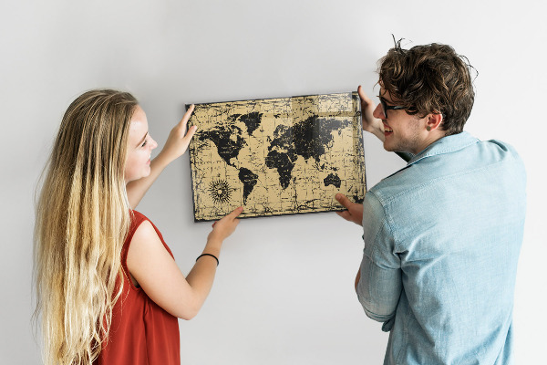 Tableau magnétique Carte du vieux monde