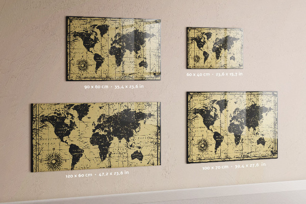 Tableau magnétique Carte du vieux monde