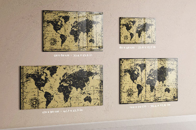 Tableau magnétique Carte du vieux monde