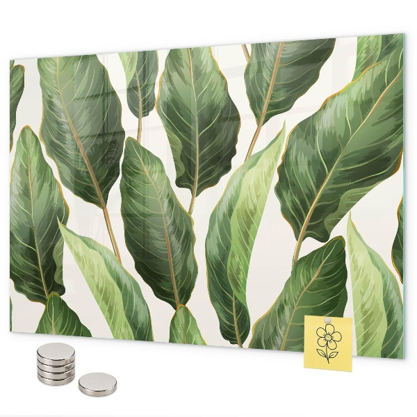 Tableau magnétique mural feuilles de palmier
