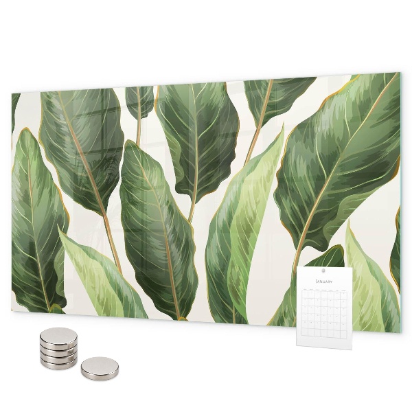 Tableau magnétique mural feuilles de palmier