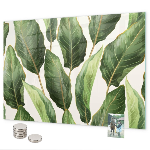 Tableau magnétique mural feuilles de palmier