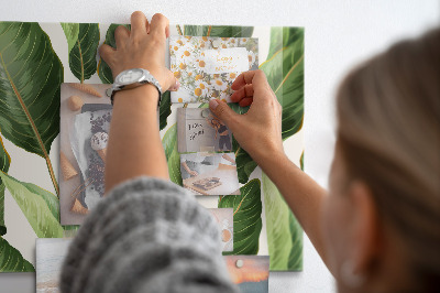 Tableau magnétique mural feuilles de palmier