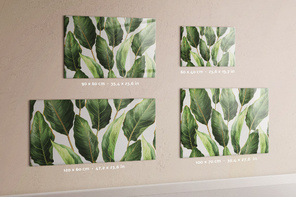 Tableau magnétique mural feuilles de palmier