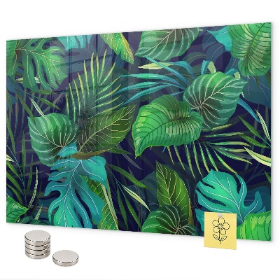 Tableau magnétique feuilles exotiques