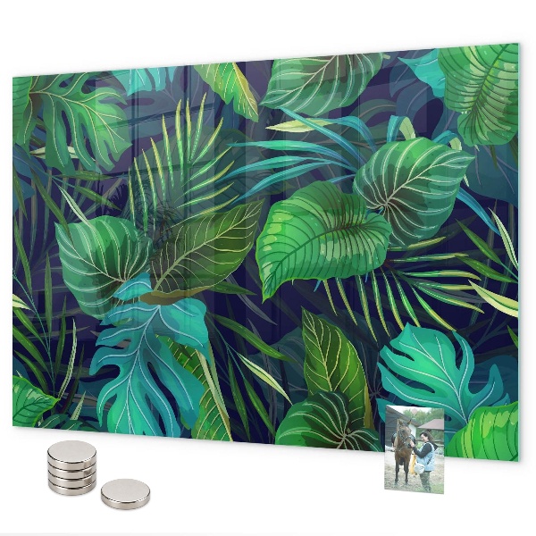 Tableau magnétique feuilles exotiques