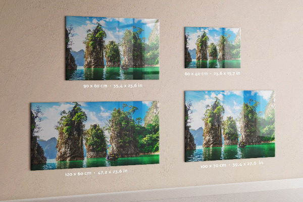 Tableau magnétique Arbres du lac, nature