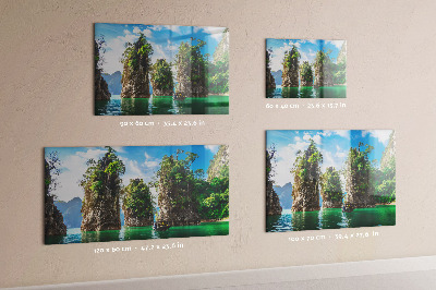 Tableau magnétique Arbres du lac, nature