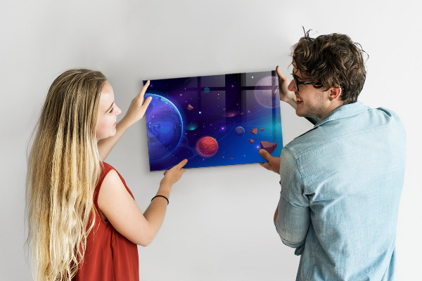 Tableau magnétique mural Galaxie des planètes